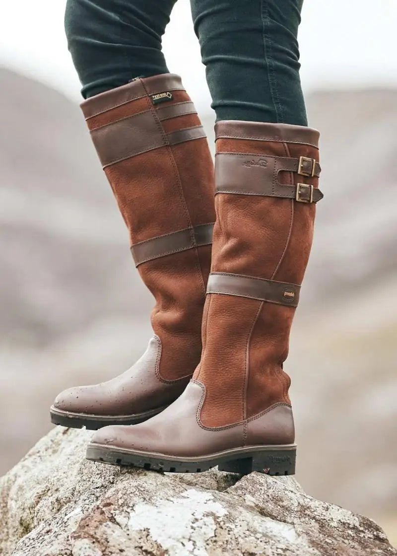 Ludlow Women's Knee-High Country Boots — Waterproof Pull-On, Buckles 3
