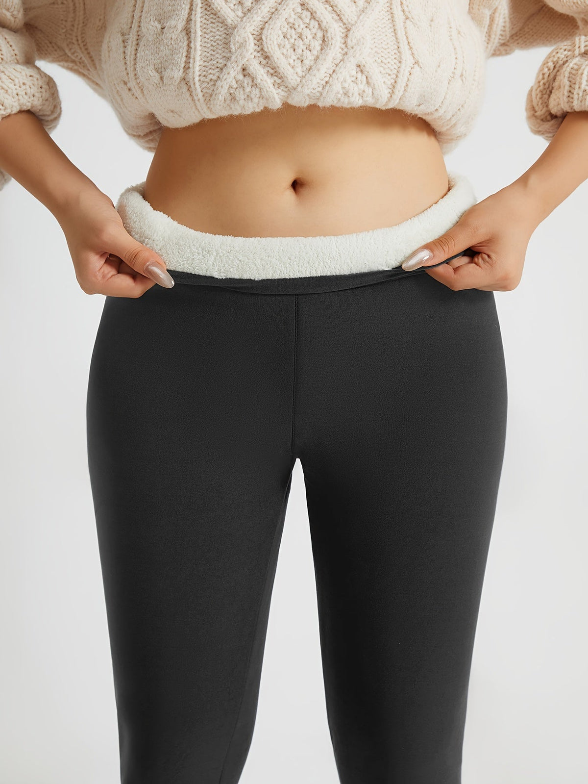 Alpine Women's Fleece-Lined Leggings — High Waist Thermal Winter Leggings 23