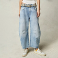 Barrel Leg Jeans — Mid Rise Relaxed Fit Curved Silhouette 1