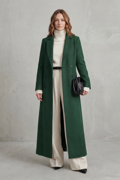 Belgravia Women's Tailored Long Coat — Structured Fit Winter Coat 12