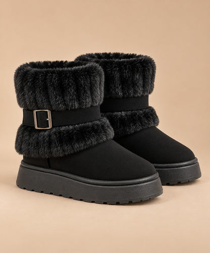 Cairngorm Women's Slip-On Snow Boots — Faux Fur Trim Winter Boots 10