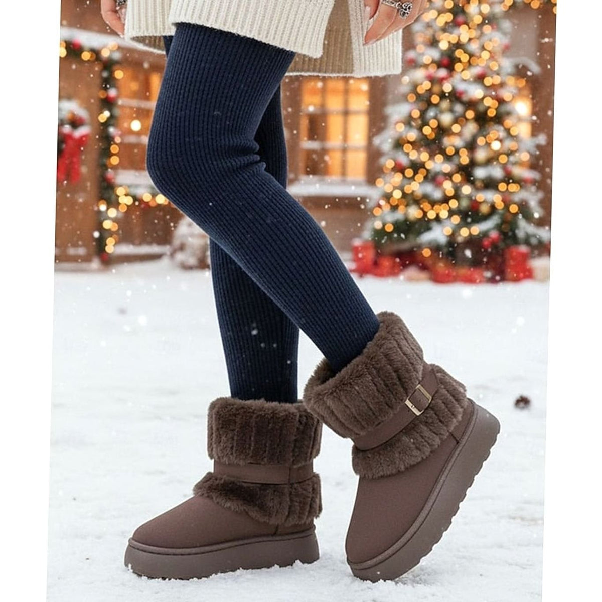 Cairngorm Women's Slip-On Snow Boots — Faux Fur Trim Winter Boots 3