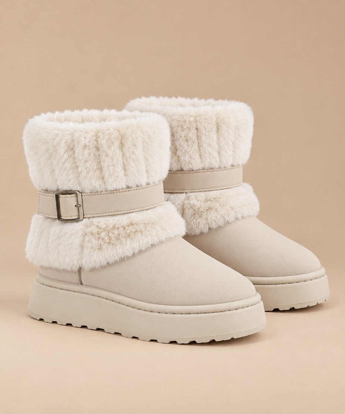 Cairngorm Women's Slip-On Snow Boots — Faux Fur Trim Winter Boots 6