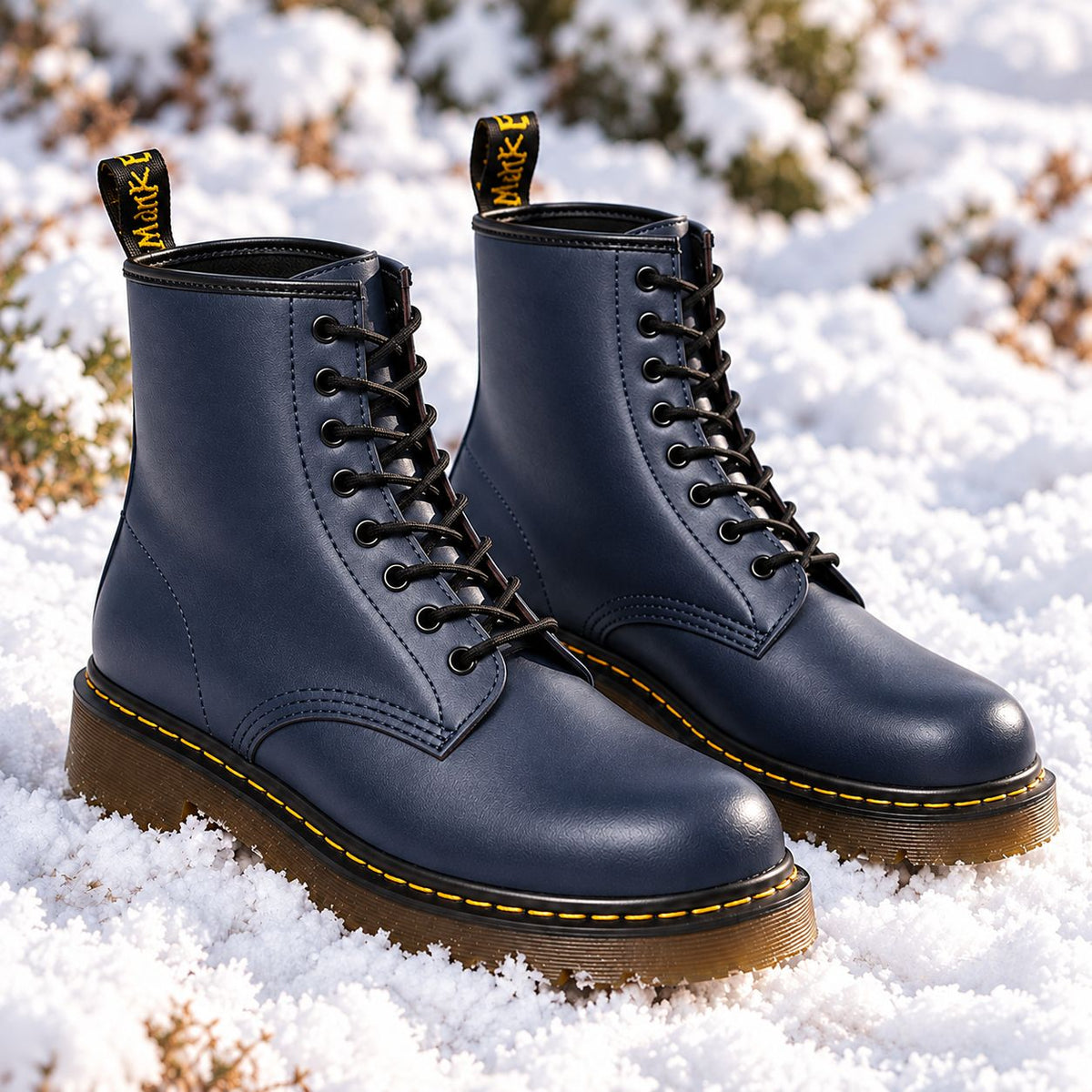 Camden Lace-Up Combat Boots — Unisex 8-Eyelet Chunky Sole, 6 Colours 9