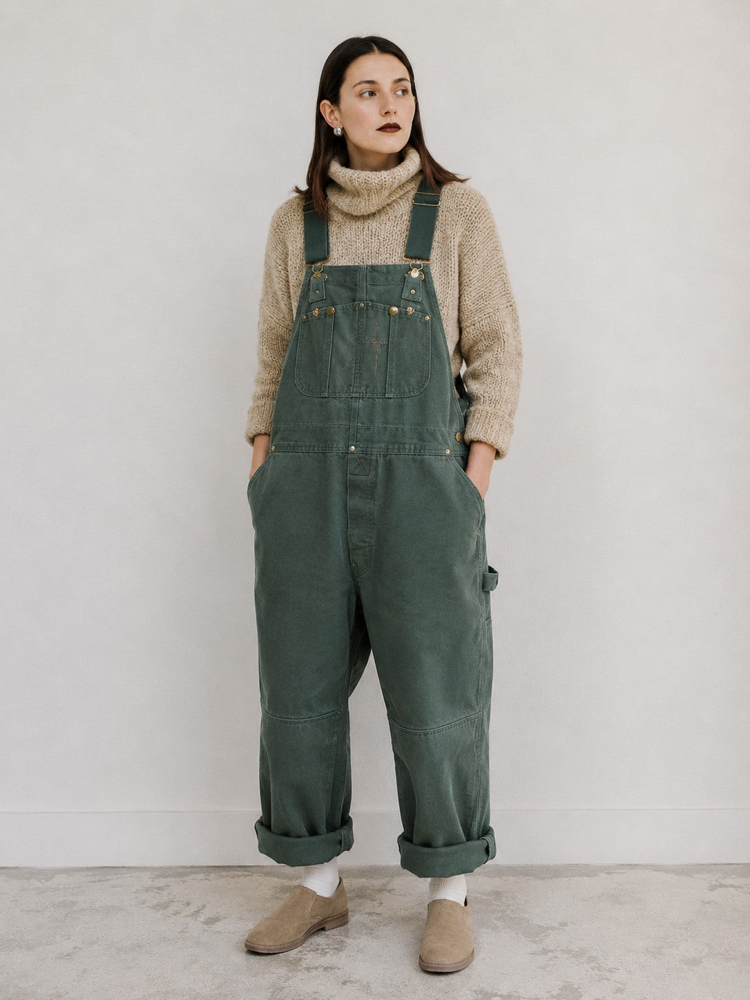 Canvas Bib Overalls — Relaxed Fit Dungarees Multi-Pocket 6
