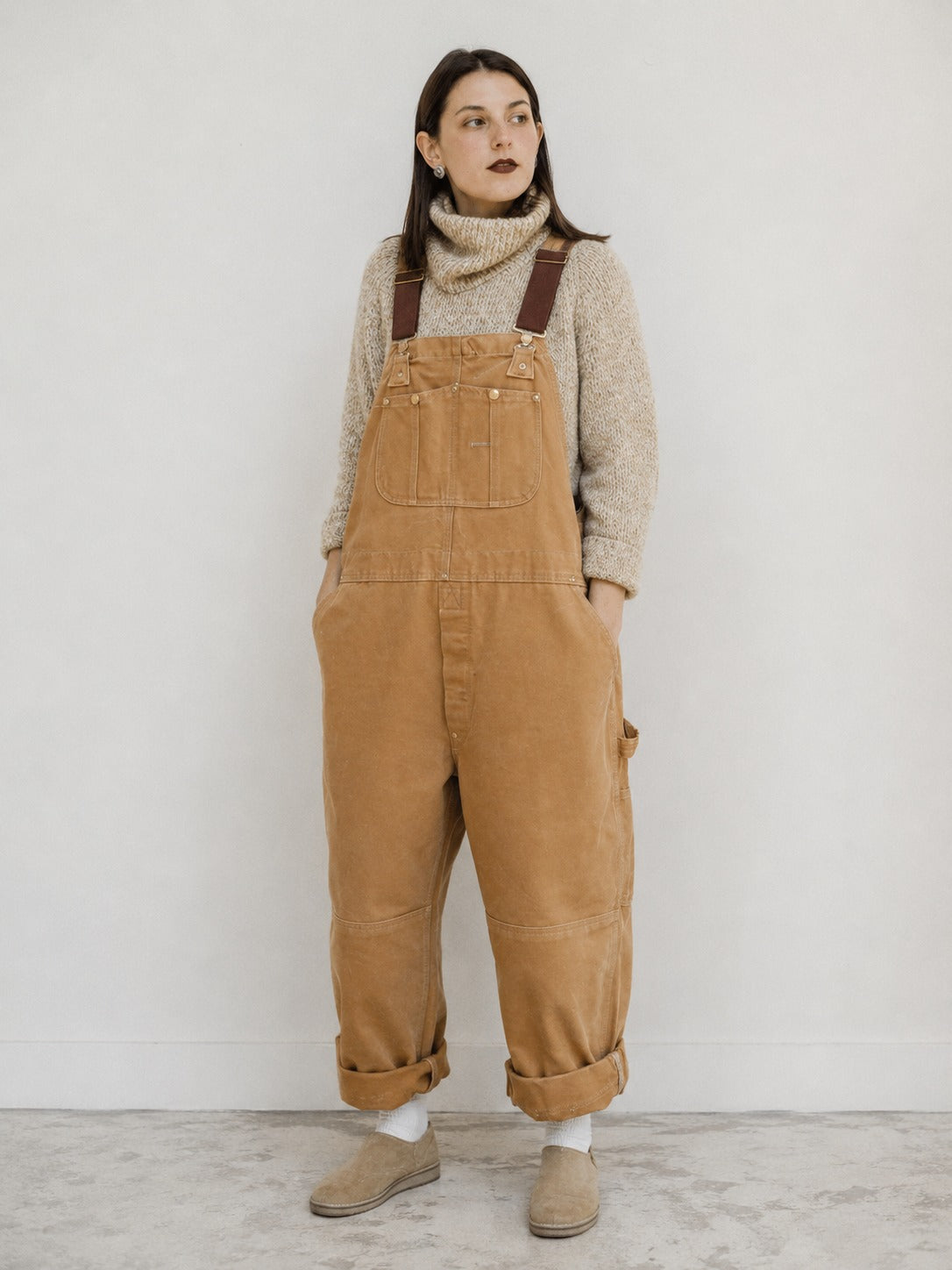 Canvas Bib Overalls — Relaxed Fit Dungarees Multi-Pocket 1