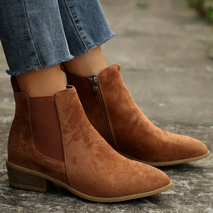 Chester Women's Chelsea Boots — Faux Suede Classic Pull-On 2