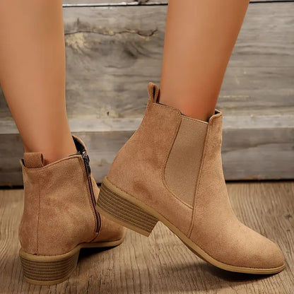 Chester Women's Chelsea Boots — Faux Suede Classic Pull-On 3
