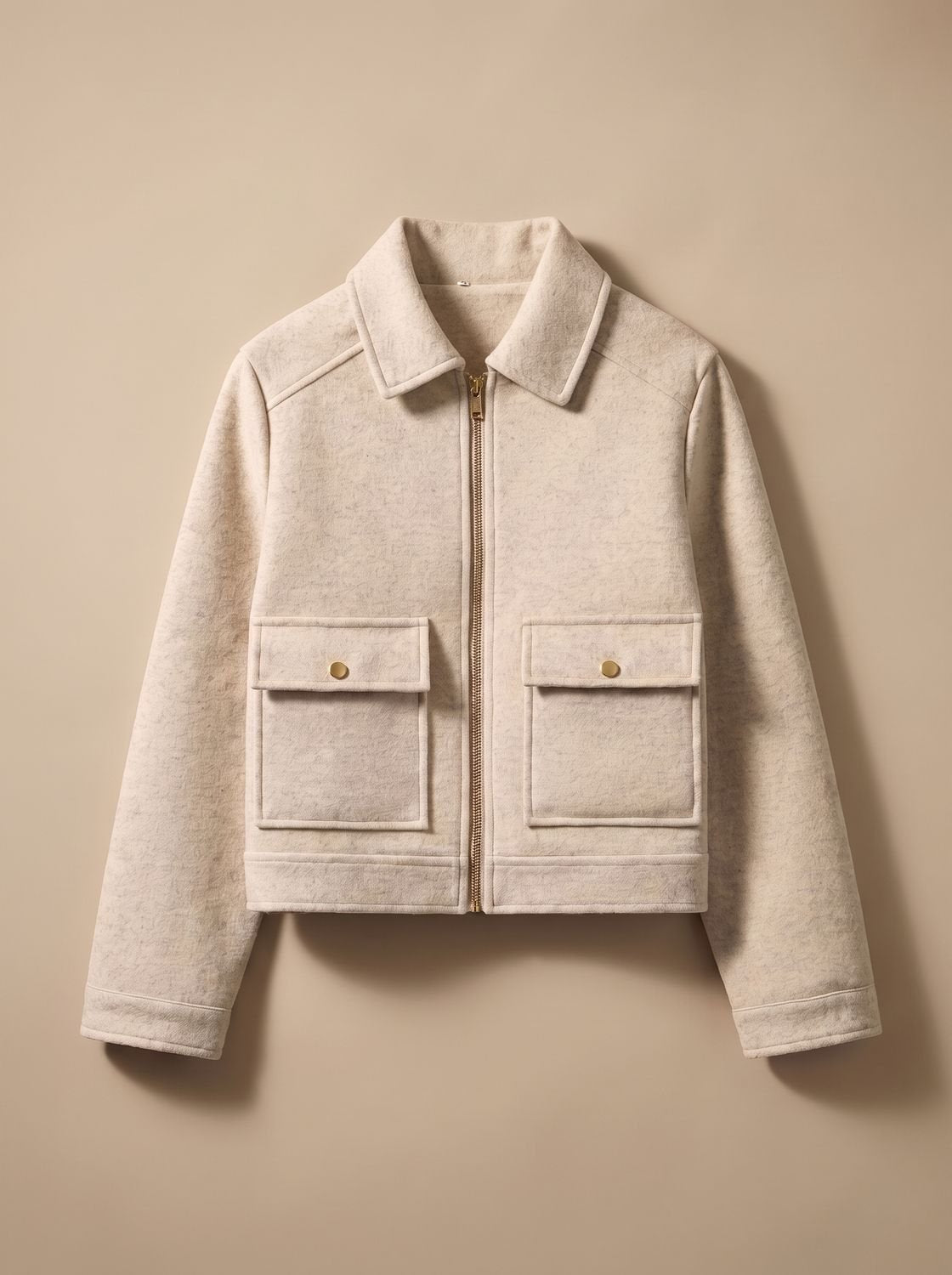Chiswick Women's Cropped Stand-Collar Coat — Button-Front Jacket 3