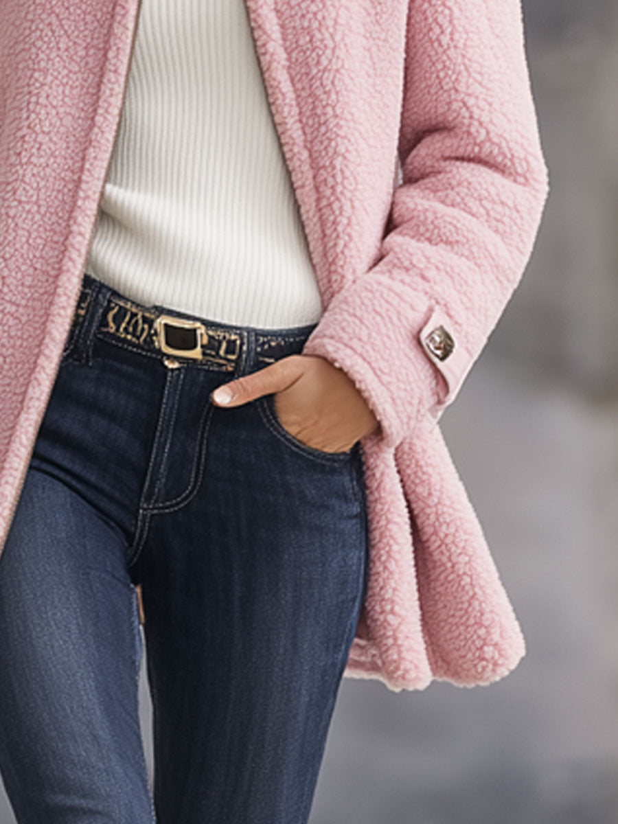 Dalston Women's Fleece Zip-Up Jacket — Vintage Stand Collar 6