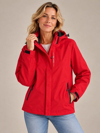 Downpour Women's Waterproof Rain Jacket — Removable Hood 2