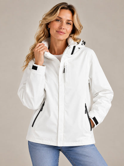 Downpour Women's Waterproof Rain Jacket — Removable Hood 4