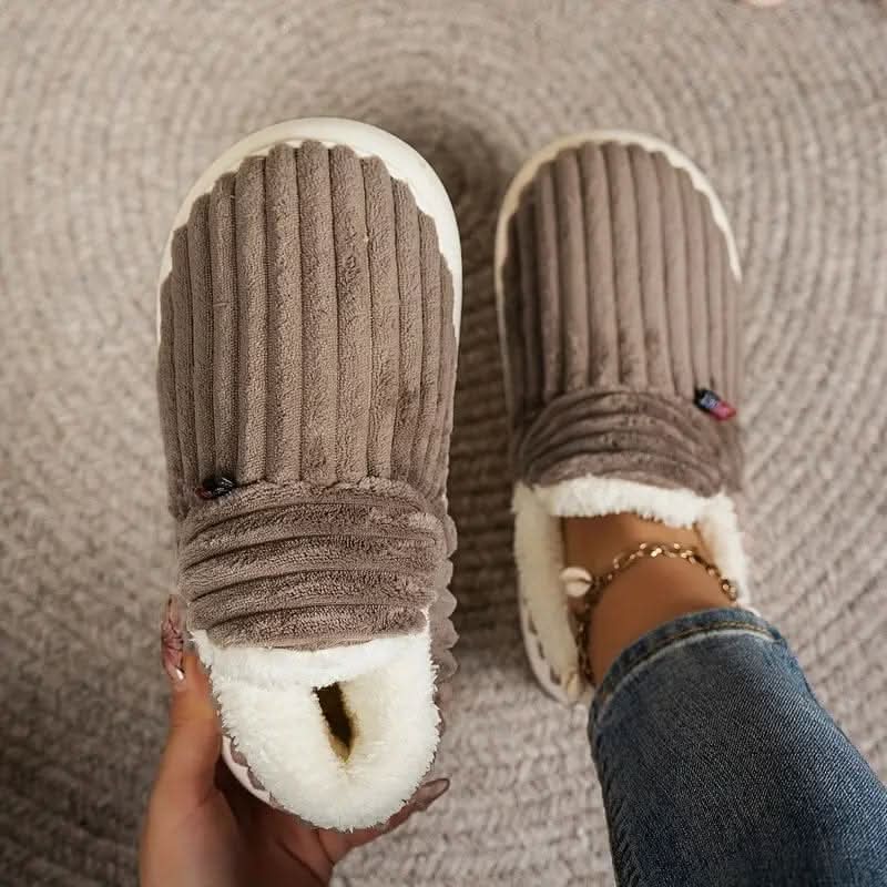 Fireside Corduroy Winter Slippers — Fleece-Lined, Non-Slip Sole 10