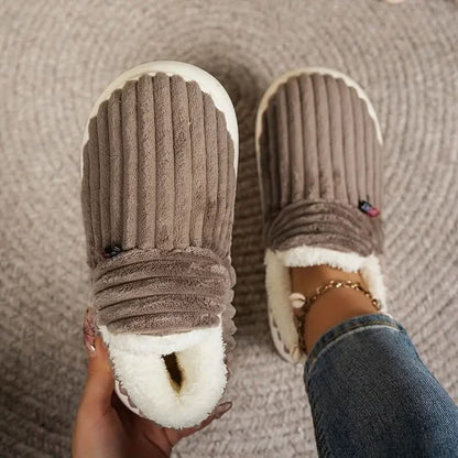 Fireside Corduroy Winter Slippers — Fleece-Lined, Non-Slip Sole 10