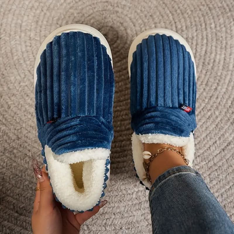 Fireside Corduroy Winter Slippers — Fleece-Lined, Non-Slip Sole 11