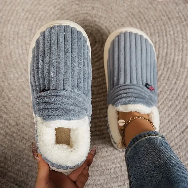 Fireside Corduroy Winter Slippers — Fleece-Lined, Non-Slip Sole 8