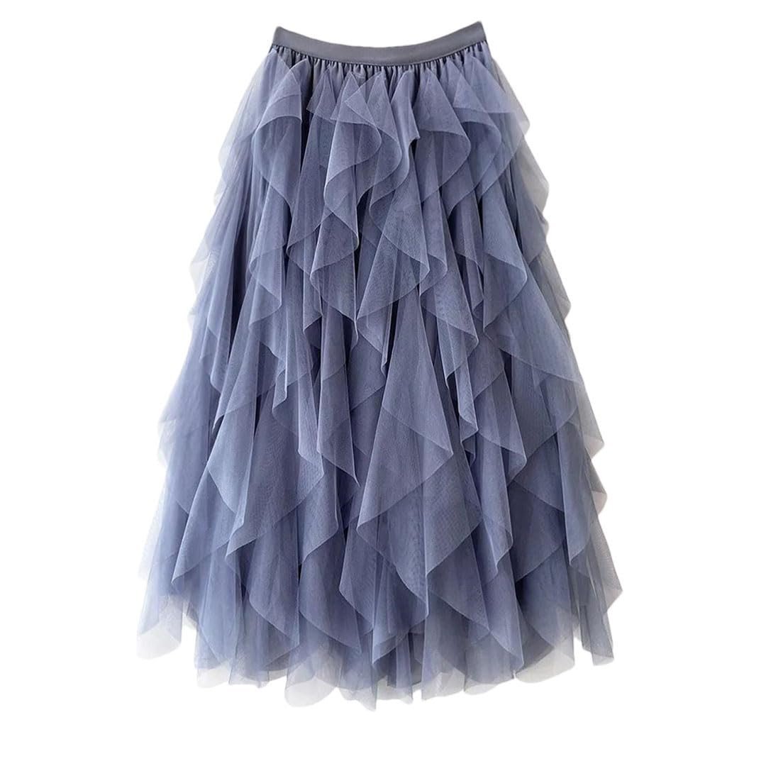 Flowing Midi Skirt — Elegant Draped Silhouette Relaxed Fit 2