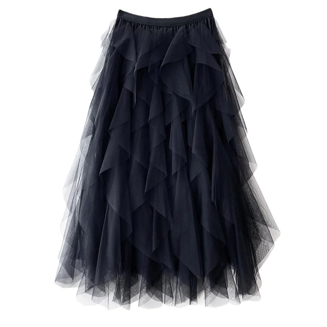 Flowing Midi Skirt — Elegant Draped Silhouette Relaxed Fit 3