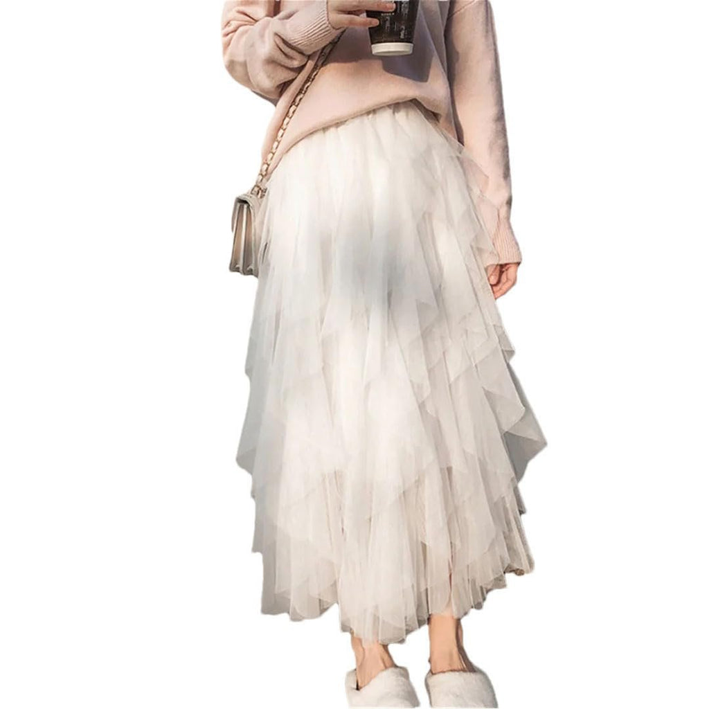 Flowing Midi Skirt — Elegant Draped Silhouette Relaxed Fit 1