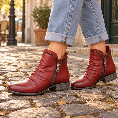 Fulham Women's Zip-Up Ankle Boots — Sleek Autumn Boots 3