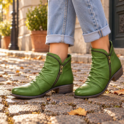 Fulham Women's Zip-Up Ankle Boots — Sleek Autumn Boots 6