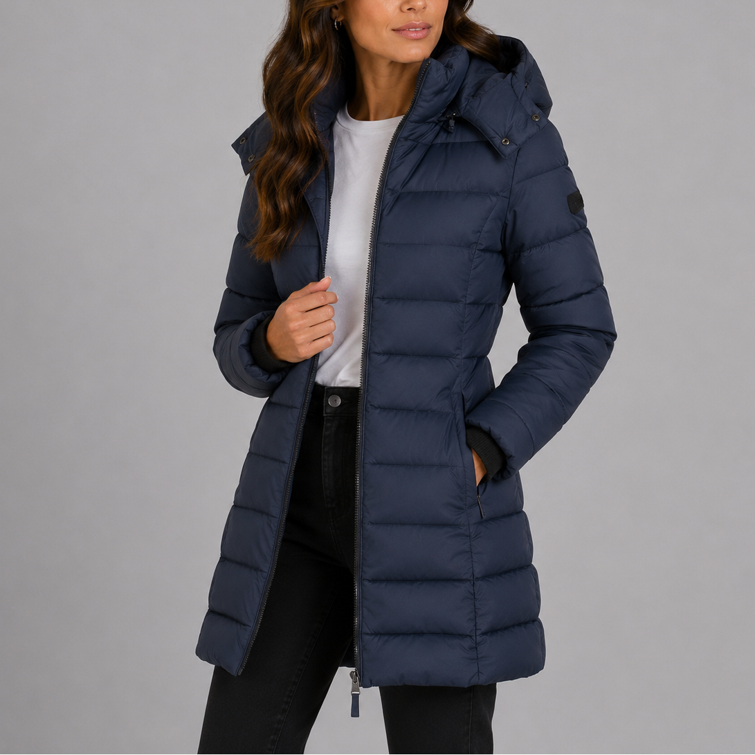 Hampstead Women's Long Hooded Puffer Coat — Insulated Winter Coat 12