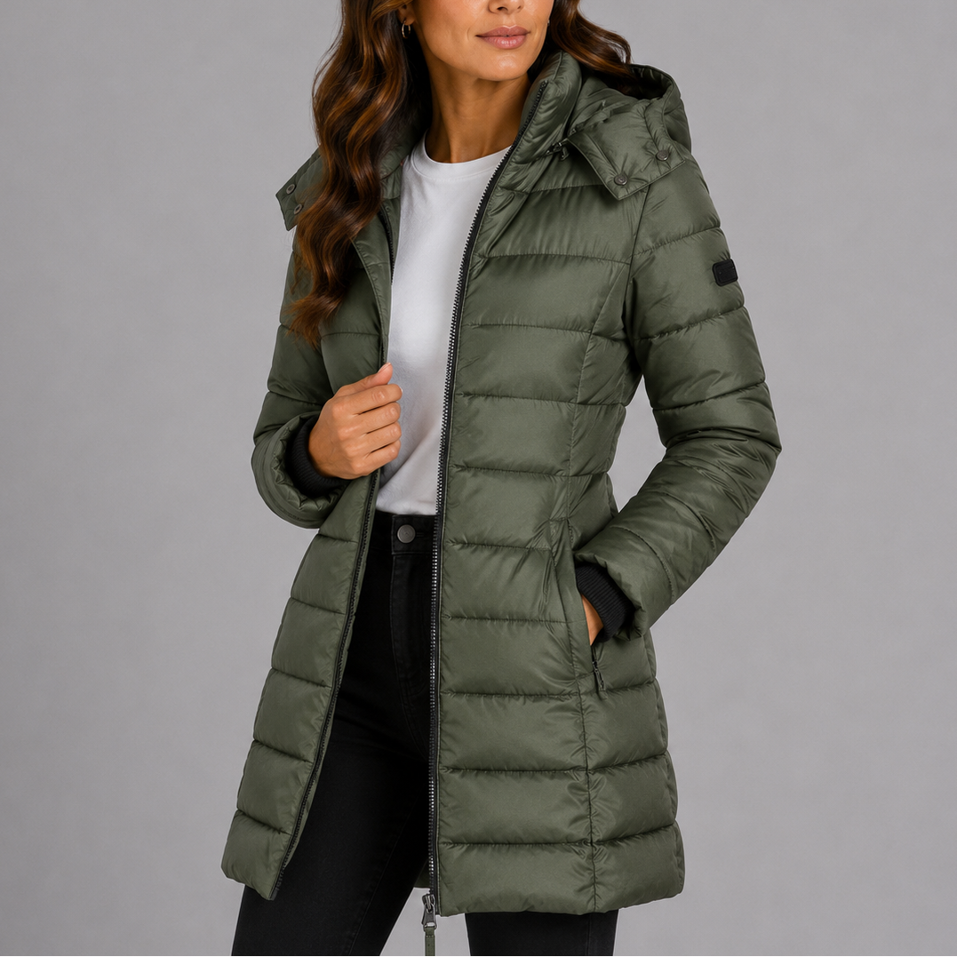 Hampstead Women's Long Hooded Puffer Coat — Insulated Winter Coat 15