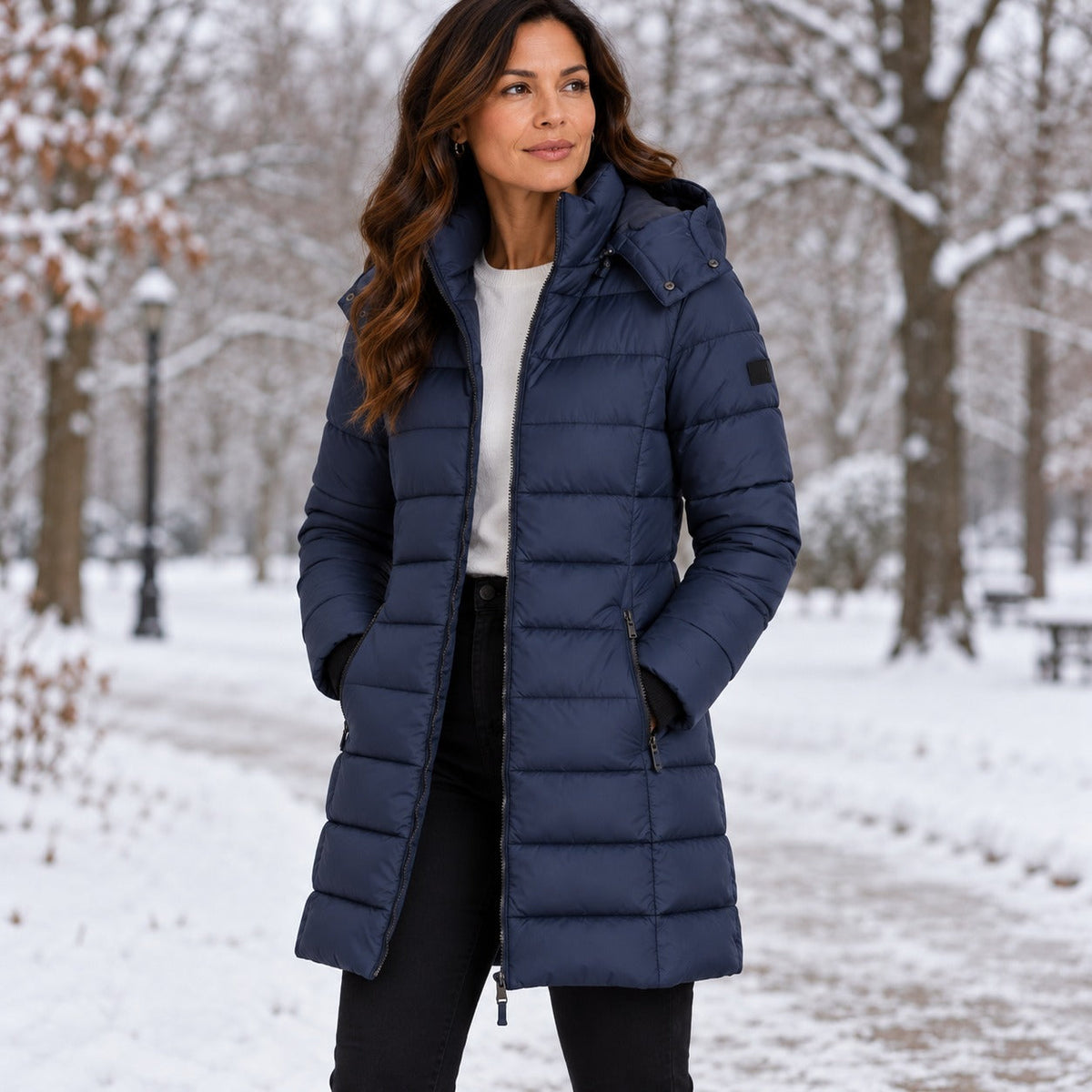 Hampstead Women's Long Hooded Puffer Coat — Insulated Winter Coat 3