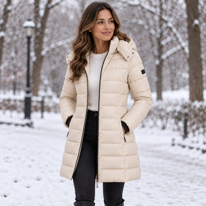 Hampstead Women's Long Hooded Puffer Coat — Insulated Winter Coat 6