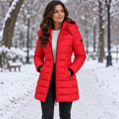 Hampstead Women's Long Hooded Puffer Coat — Insulated Winter Coat 7