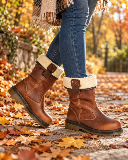 Harrogate Women's Mid-Calf Winter Boots — Faux Leather, Fleece-Lined 2