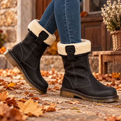 Harrogate Women's Mid-Calf Winter Boots — Faux Leather, Fleece-Lined 4