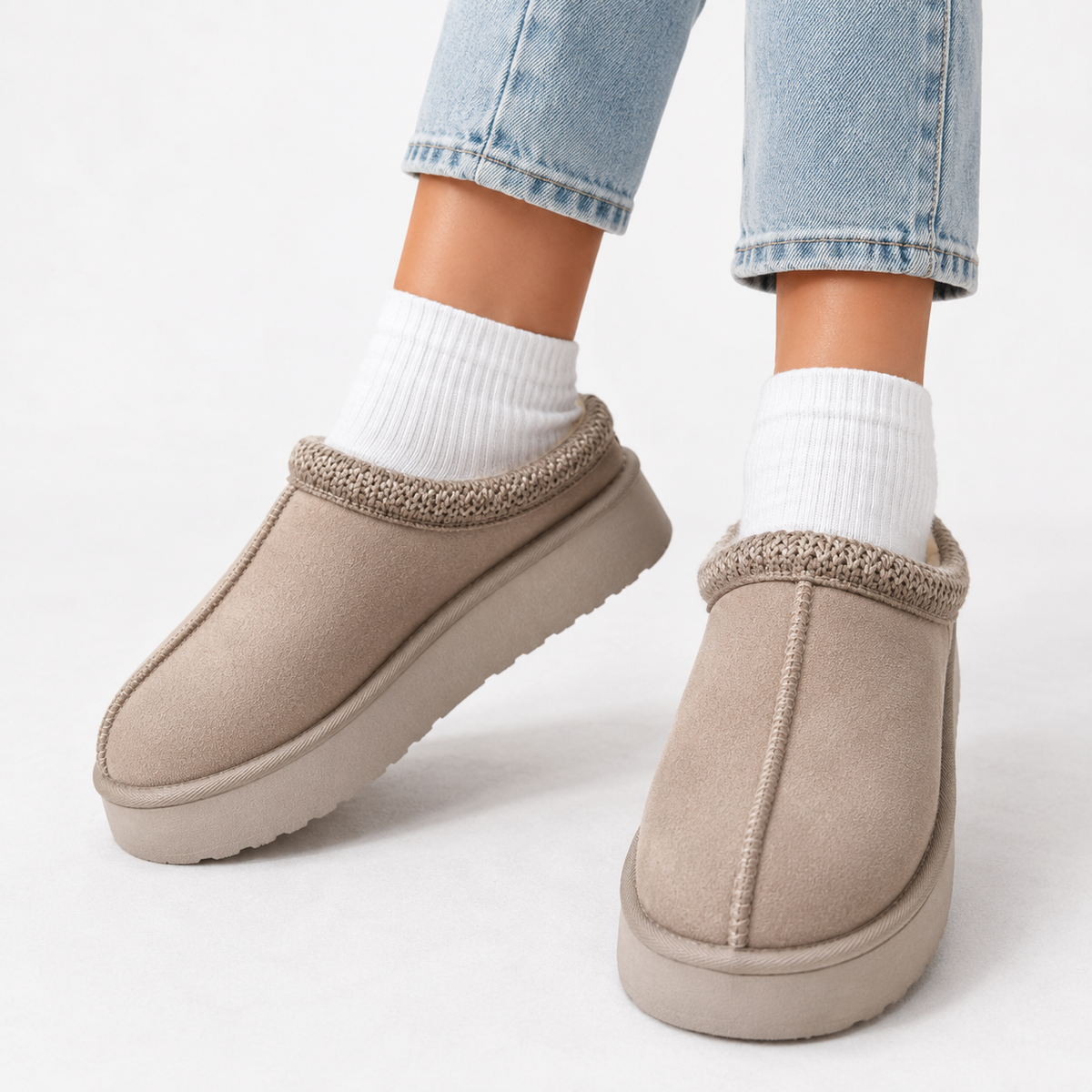 Hearth Women's Faux Fur Lined Slippers — Slip-On House Shoes 3