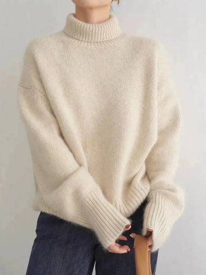 Hepburn Women's Roll Neck Jumper — Classic High Collar Knit 2