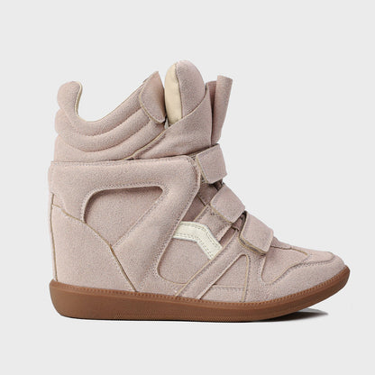 Holland Park Women's High-Top Wedge Trainers — Suede-Look, Easy-Fasten Straps 14