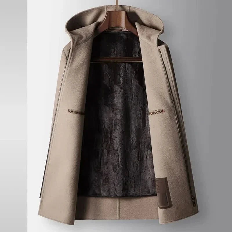 Women's Hooded Zip-Up Coat — Wool-Look Winter Outerwear 2