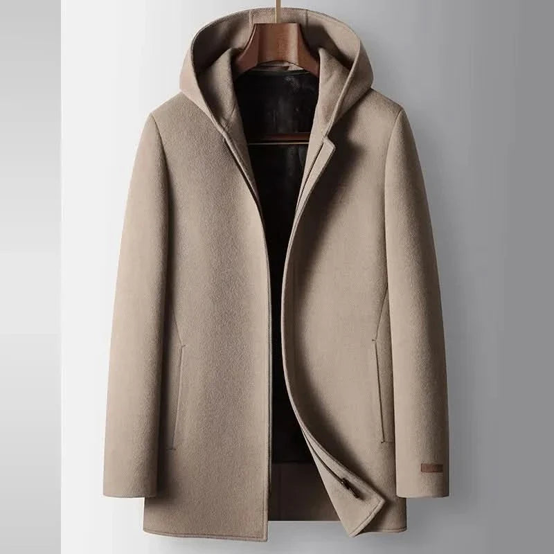 Women's Hooded Zip-Up Coat — Wool-Look Winter Outerwear 1