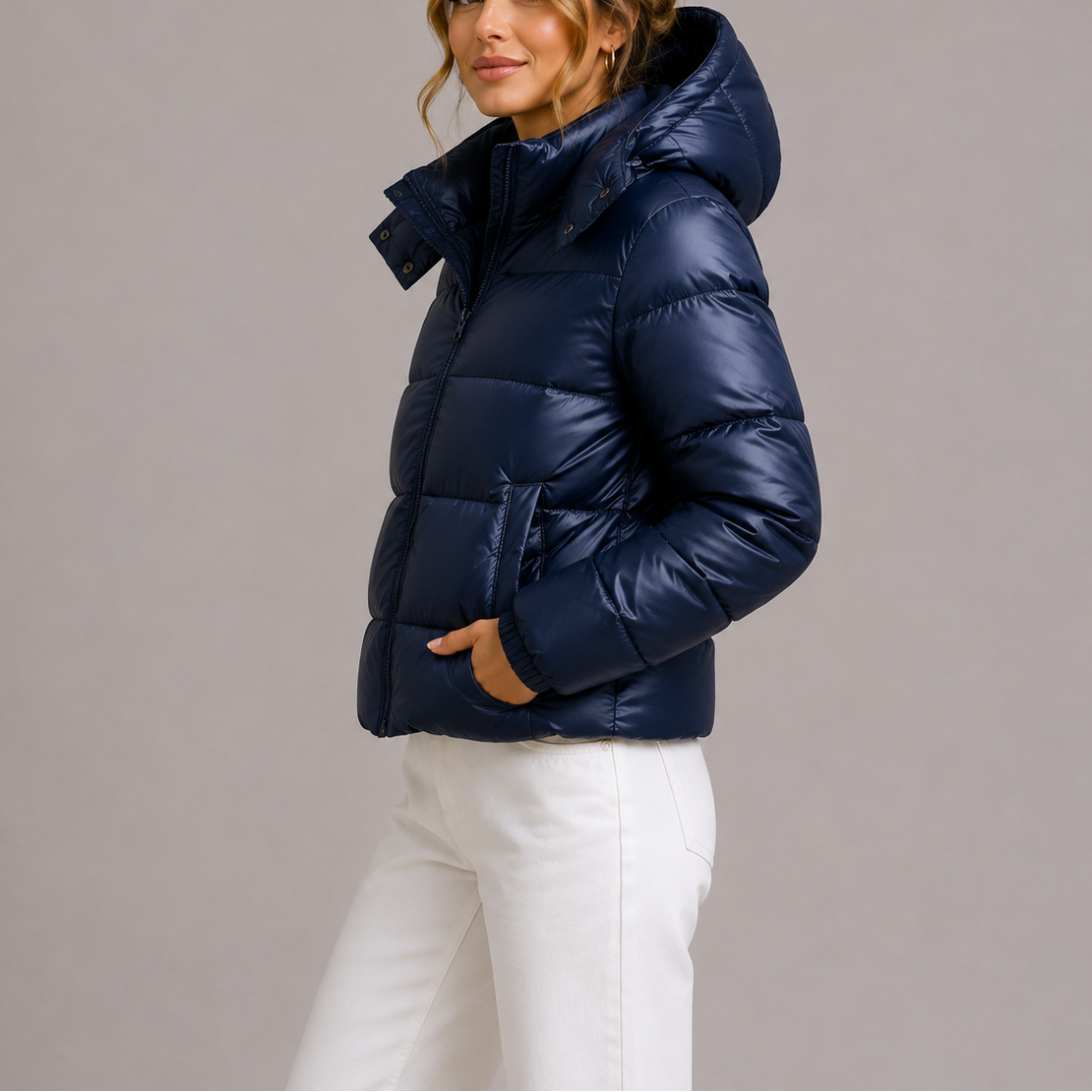 Keswick Women's Lightweight Hooded Puffer Jacket — Quilted Winter Coat 2