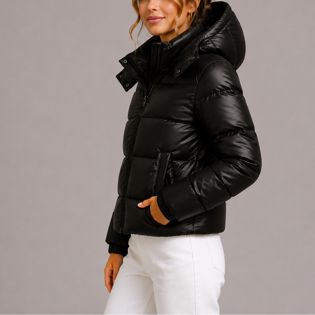 Keswick Women's Lightweight Hooded Puffer Jacket — Quilted Winter Coat 4