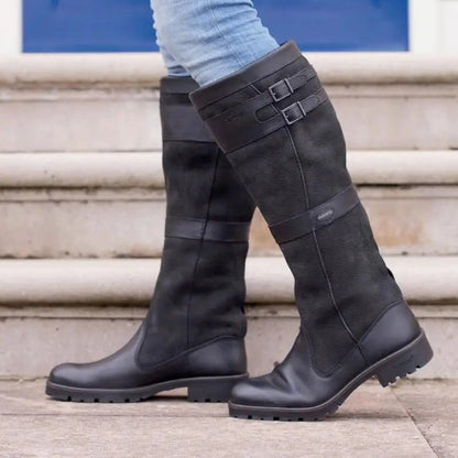 Ludlow Women's Knee-High Country Boots — Waterproof Pull-On, Buckles 2