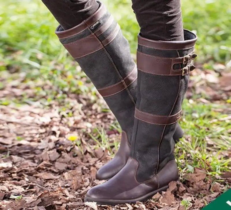 Ludlow Women's Knee-High Country Boots — Waterproof Pull-On, Buckles 1