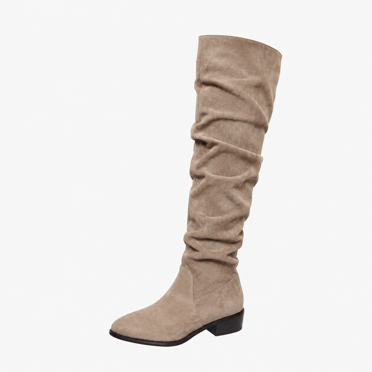 Mayfield Women's Over-the-Knee Boots — Faux Suede, Block Heel Pull-On 9