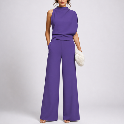Monaco Women's Sleeveless Wide-Leg Jumpsuit — High Neck One-Piece 3