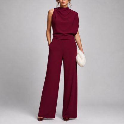 Monaco Women's Sleeveless Wide-Leg Jumpsuit — High Neck One-Piece 7