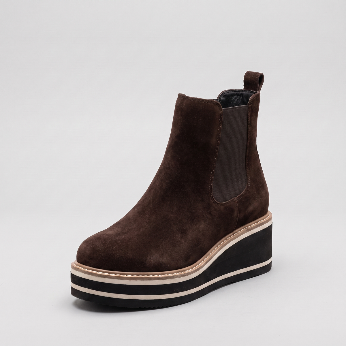 Notting Hill Women's Platform Chelsea Boots — Suede-Touch Pull-On 2