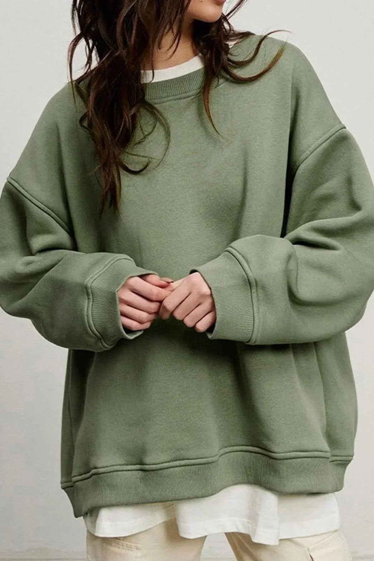 Kew Women's Oversized Crew Neck Sweatshirt — Super-Soft Relaxed Fit 12