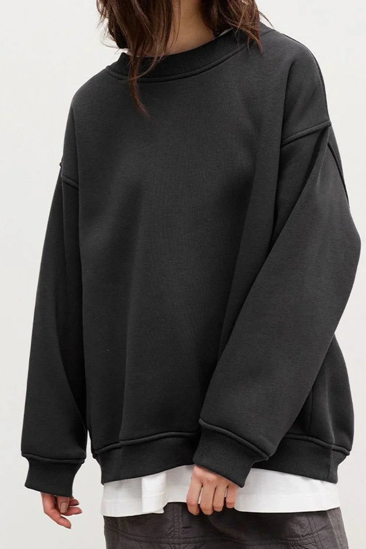 Kew Women's Oversized Crew Neck Sweatshirt — Super-Soft Relaxed Fit 14