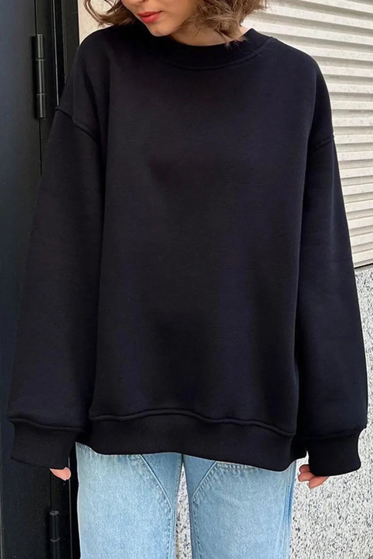 Kew Women's Oversized Crew Neck Sweatshirt — Super-Soft Relaxed Fit 2