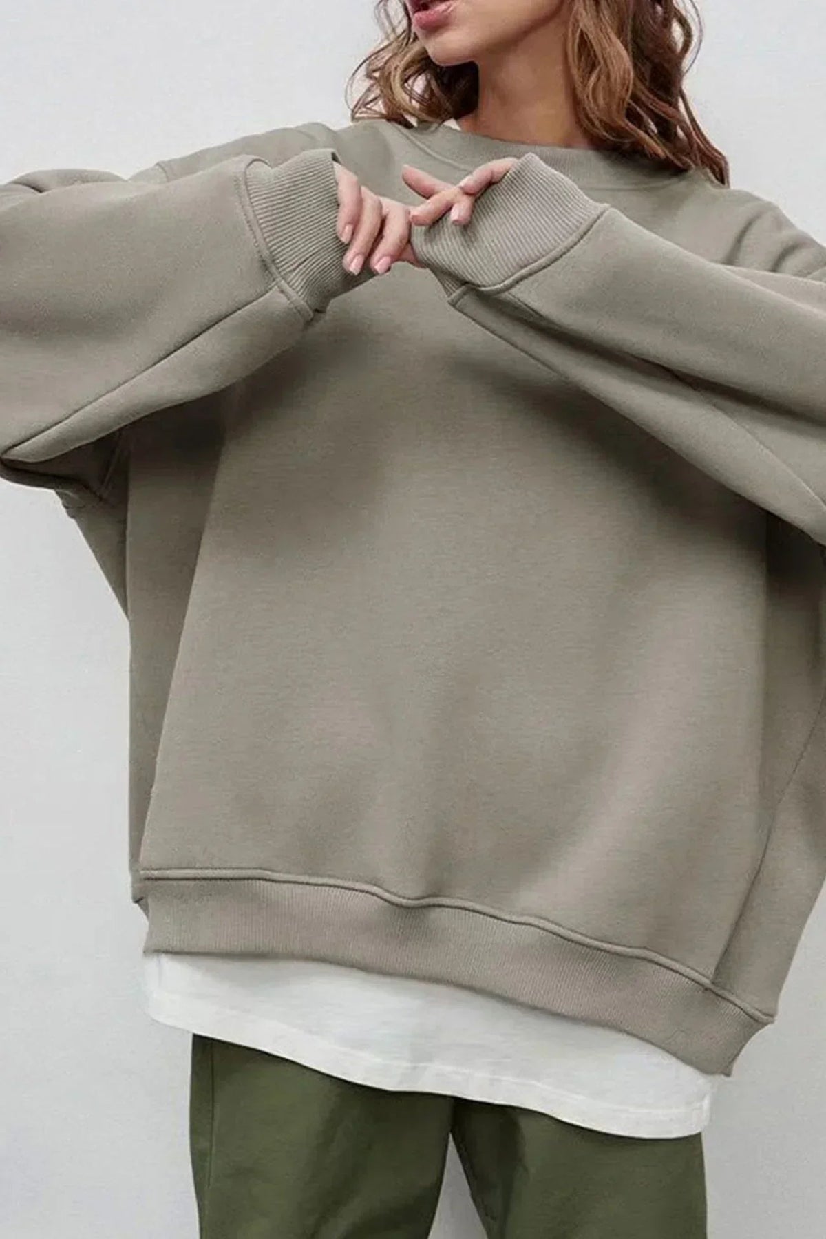 Kew Women's Oversized Crew Neck Sweatshirt — Super-Soft Relaxed Fit 3
