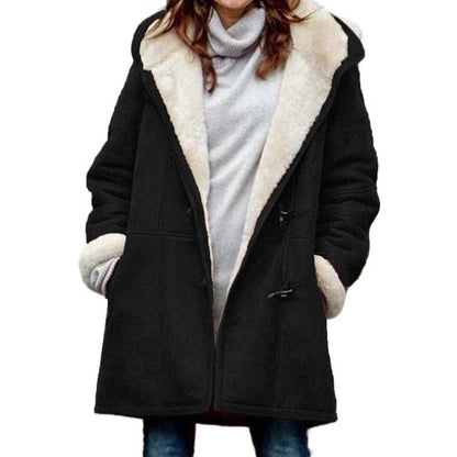 Paddington Women's Hooded Duffle Coat — Warm Lined, Toggle Buttons 4